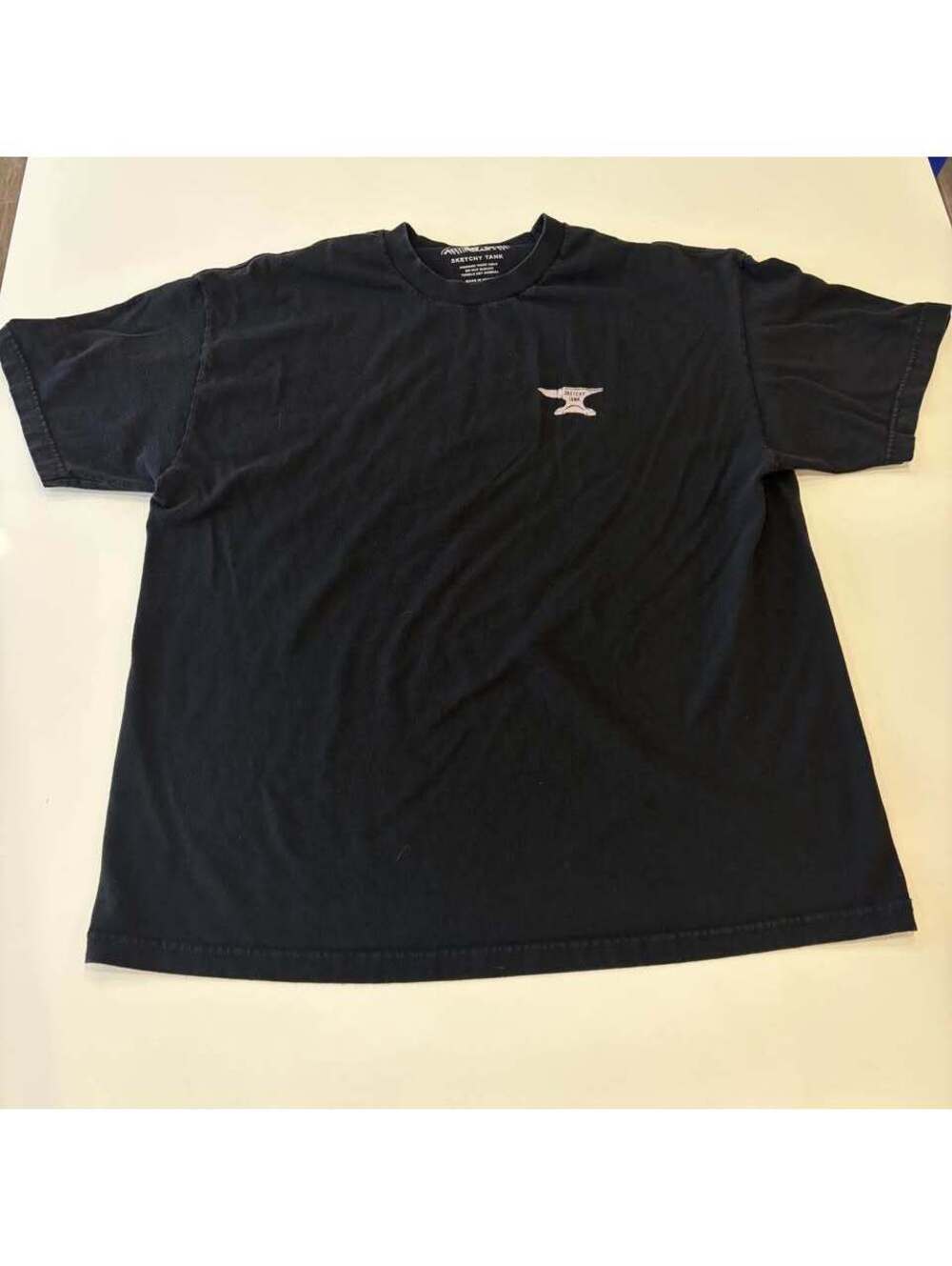 Sketchy Tank Holding It Down Black Graphic T-Shirt Size XL